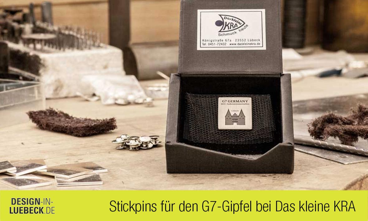 G7 Gipfel Stickpin Das kleine KRA Design in Lübeck